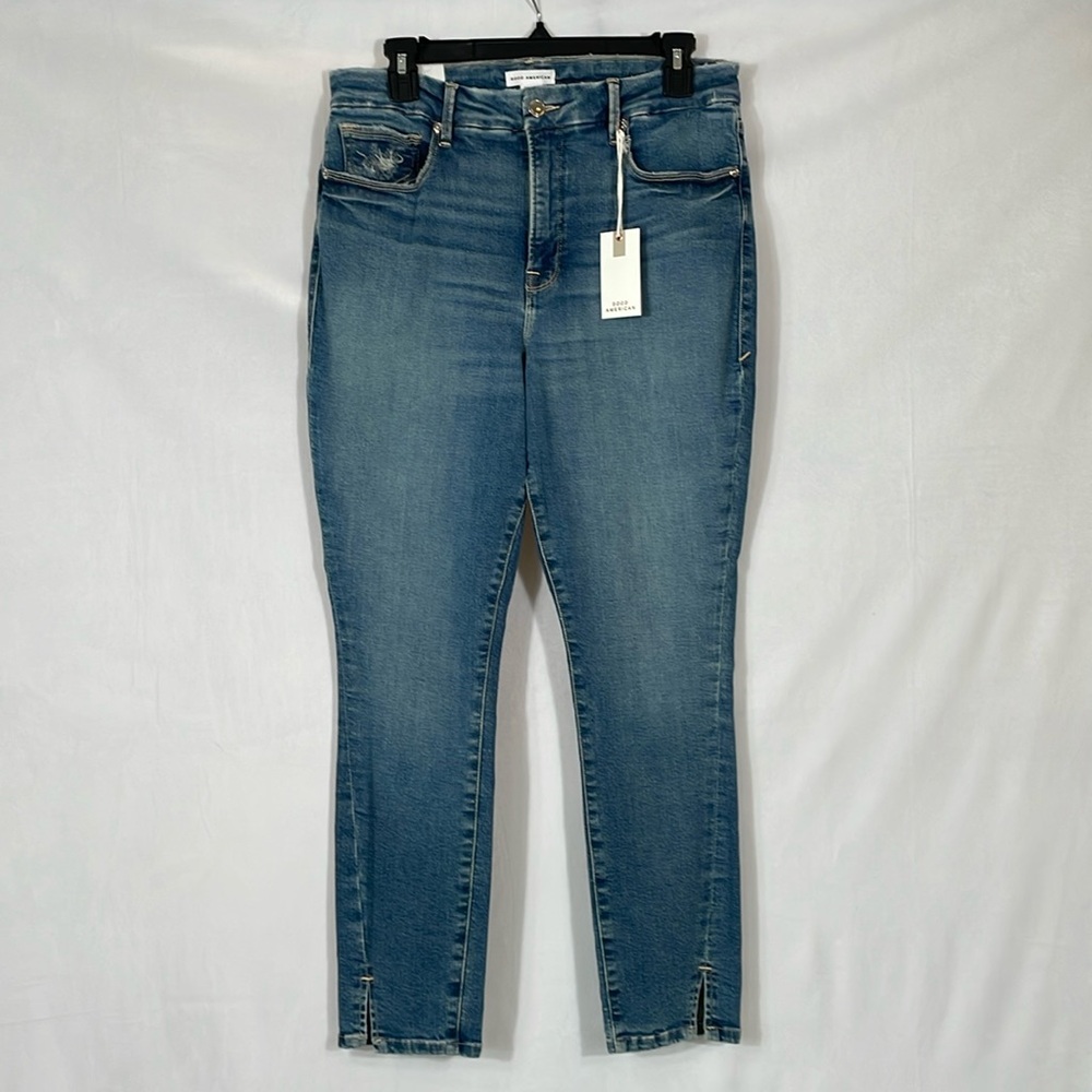 Good American Good Legs Crop Jeans Size 14 / 32 NWT NEW